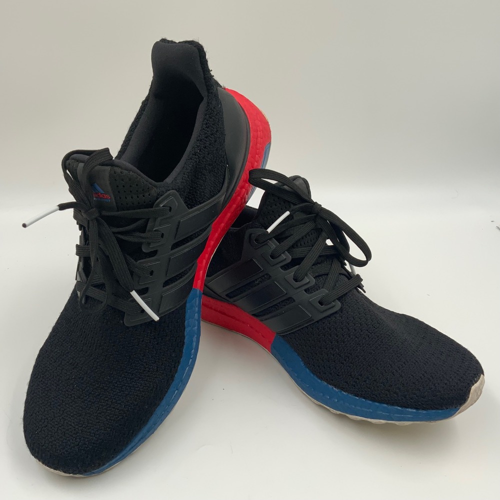 Adidas Ultraboost DNA Core Black Red Blue Running Shoes FX7236 Mens 9.5